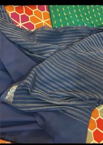 Resham Border Saree With Blouse