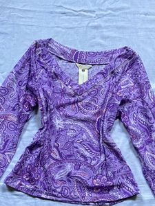 Purple Paisley Top