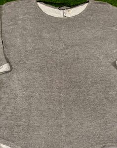 Imported Comfortable Gray Tunic Top