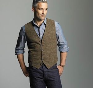 Tan Colour Wool Waistcoat