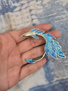 Blue Fish Ear Cuff
