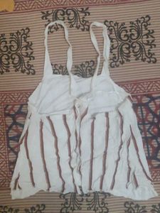 Striped White Tank Top