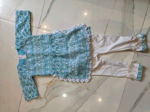 Girls&#39; Embellished Kurti Set