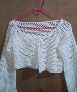 Fishnet Crop Sweater🪷