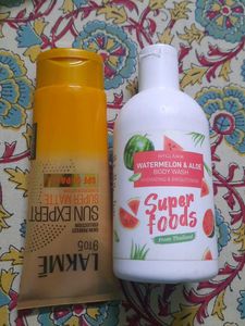 Lakme Sunscreen & MyGlamm Body Wash