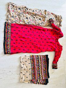 Vintage Floral & Geometric Ethnic Fabric Bundle