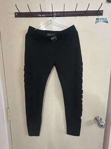 Black Lace Detail Leggings