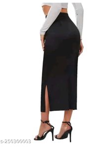 Elegant Black Midi Skirt