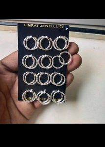 925 Pure Silver Hoop Earrings 1 pair