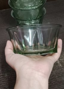 2 Sets Of Heavy Glass Bowl
