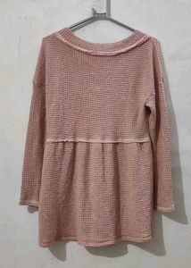 Mauve Waffle Knit Top