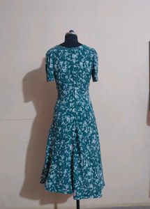 Floral V-Neck Fit &amp; Flare Midi Dress