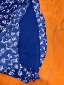 Blue Floral Mini Dress