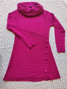 Pink Woolen Top For Women