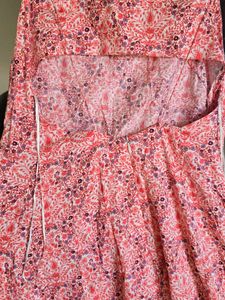 ZARA Floral Beach Open Back Dress