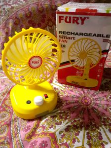 Mini Smart Fan Portable Ac Led Light Rechargeable