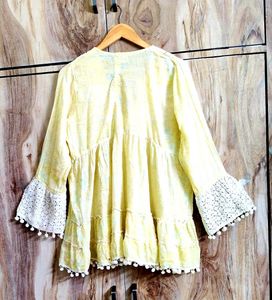 Light Yellow Cotton Top Bust Size-36-38