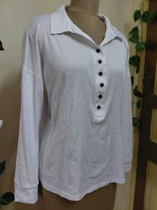 White Long Sleeve Top