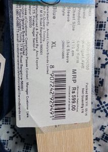 KURTA👗 (KARIGARI LONG KURTA, XL SIZE, BLUE COLOUR