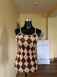 Argyle Knit Dress