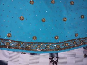 Teal Beaded Lehenga