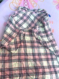 Pink Plaid Button-Up