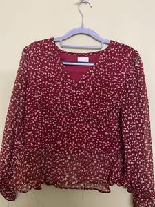 Floral Red Top