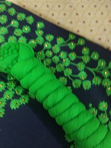 Navy Blue &amp; Green Suit Material