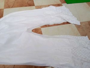 White Embroidered Palazzo Pants