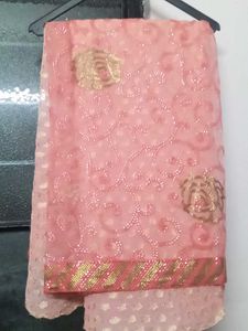 Pink &amp; Gold Sequin Dupatta