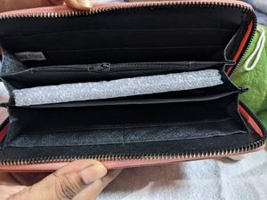 Pink Zip Around Wallet