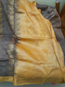 Grey Silk Saree