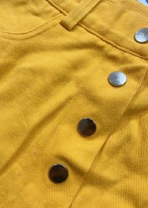 Sunny Yellow Denim Button-Front Mini Skirt