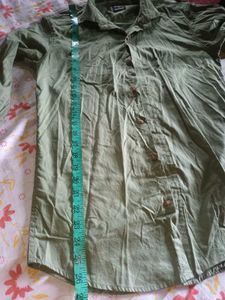 Green Long Sleeve Button-Down