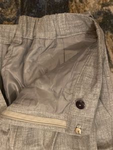 Gray Pleated Trousers