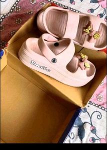 Pink 'Smile' Sandals with Cute Charms
