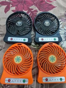 4 Pcs Lot Portable Rechargeable Mini Fan