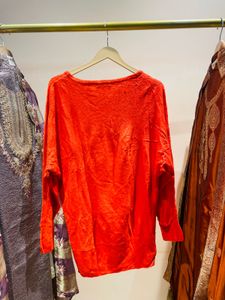Orange Long Sleeve Top