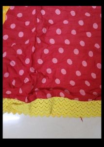 Yellow Red Bandhani Kurti