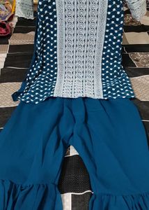 Elegant Blue Embroidered Kurta Set