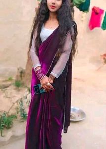 purple saree