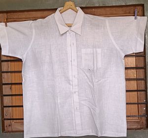 Half Pure Cotton Shirt, Size:- XXL