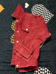 Burgundy Denim Jacket
