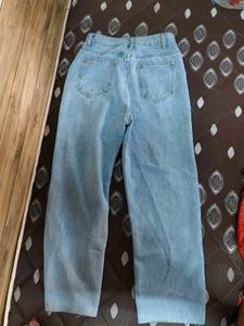 Light Wash Denim Straight Leg Jeans