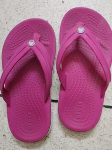 Pink Crocs Flip Flops Uk Size 8 Kids