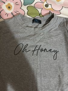 Grey 'Oh Honey' Sweatshirt