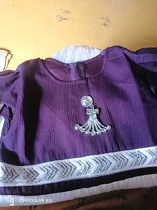 Purple Dress with Silver Embellishments