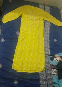 A Line Kurti( Lime Yellow)