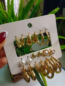 Assorted Earrings Set Of 9