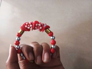 Red Floral Bracelet